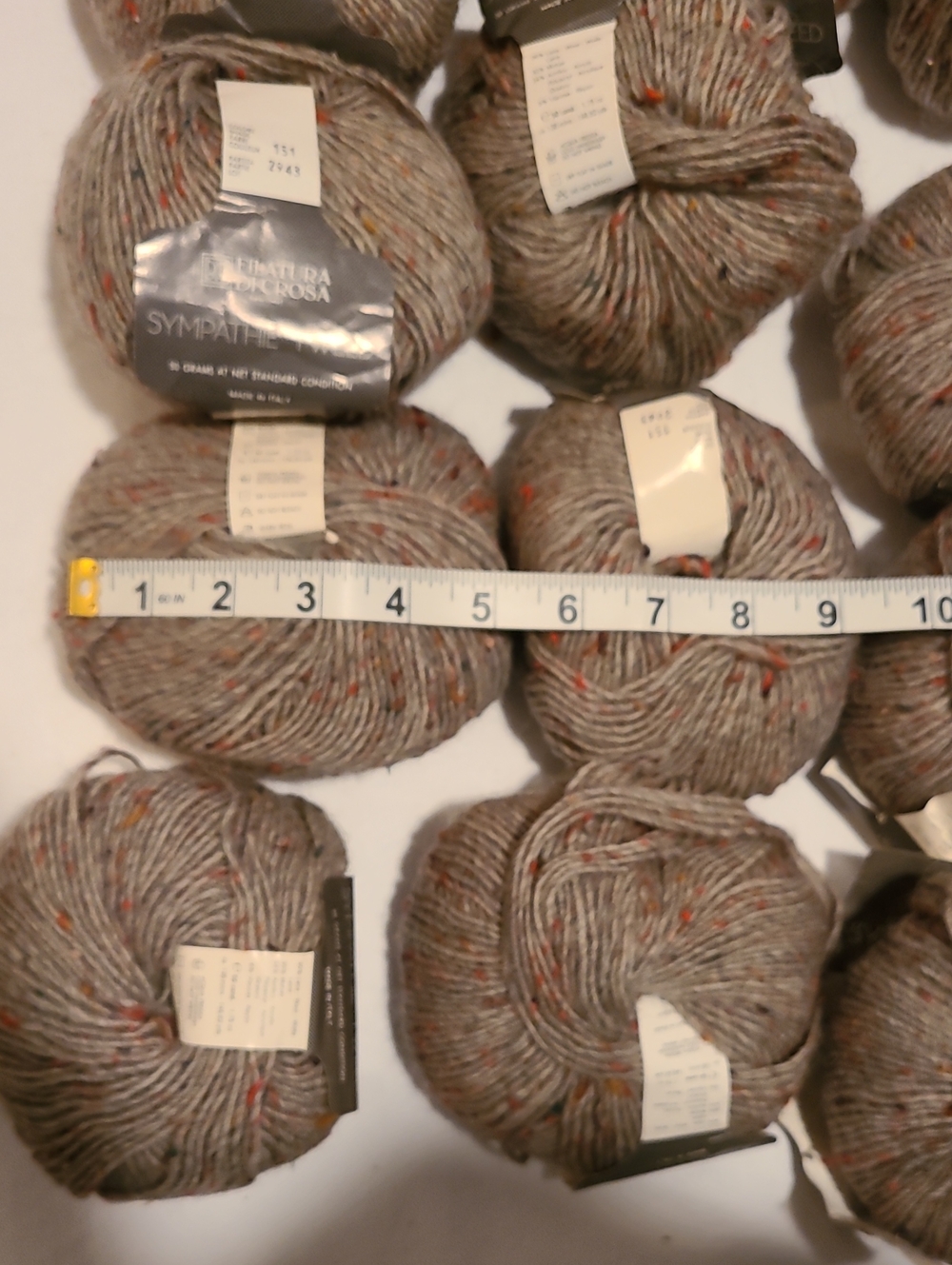 Yarn Filatura Di Crosa Sympathie Tweed, 12 Skeins, Grey Knit Crochet Crafts - Picture 9 of 13